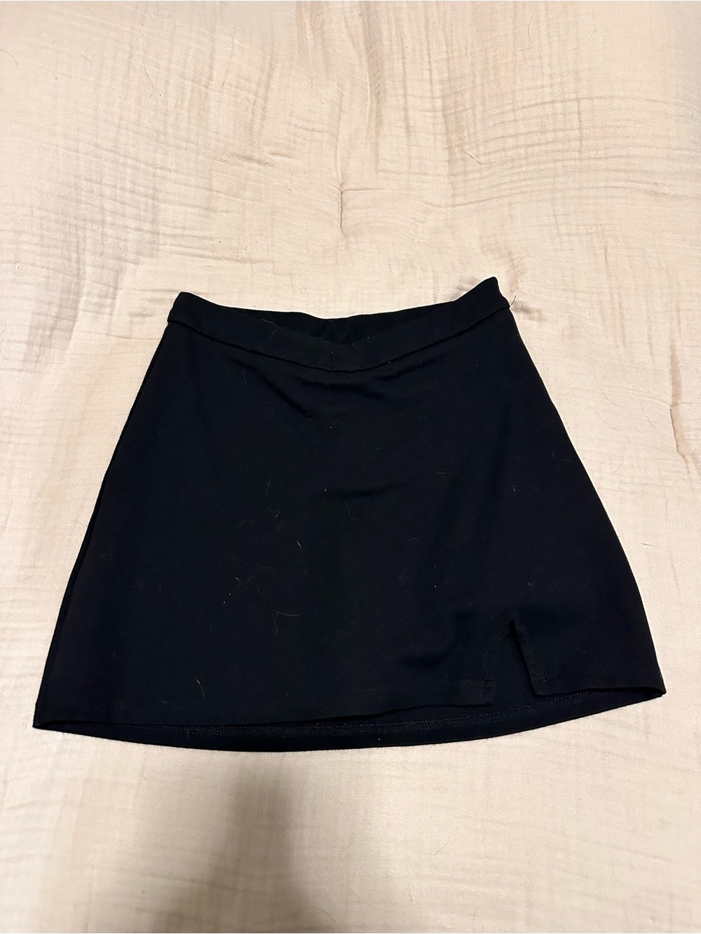 Princess Polly Black Mini Skirt/Skort with Side Zip